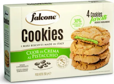 Produktbild von Kekse Cuori di Crema al Pistacchio 200g - Falcone
