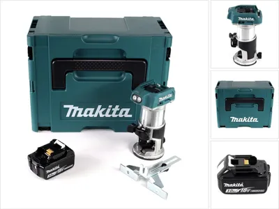 Obrázek produktu pro Akumulátorová multifunkční frézka Makita DRT 50 F1J bezkartáčová 18 V + 1x akumulátor 3,0 Ah v Makpac 3 - bez nabíječky