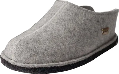 Produktbild von Haflinger Damen Pantoffel Herren Filz Hausschuh Flair Smily 311013, Größe:42 EU, Farbe:Grau
