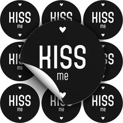 Produktbild von Selbstklebende dekorative Aufkleber Kiss Me 10 Stück eko