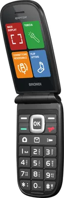 Produktbild von Brondi Raptor 7,11 cm (2.8") 106 g Schwarz, Metallisch Seniorentelefon