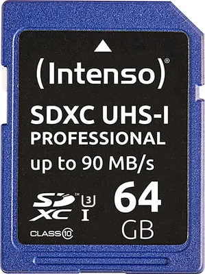 Produktbild von Intenso 64 GB SDHC Karte UHS-I Professional