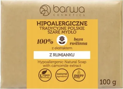 Zdjęcie produktu dla Barwa Mydło Naturalne Szare 100g Hipoalergiczne Rumianek Tradycyjne
