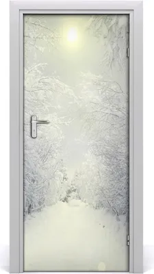 Produktbild von Tulup Türaufkleber 85x205 cm Dekorative Aufkleber Selbstklebend Wasserdichte Tapete Abnehmbar Schlafzimmer Wohnzimmer Wohnkultur - Wald im Winter