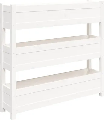 Immagine prodotto di Fioriera Bianca 112x25x104,5 cm in Legno Massello di Pino