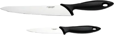Produktbild von Fiskars Messer-Set, 2-teilig, Küchenmesser (Klingenlänge: 21 cm) und Gemüsemesse