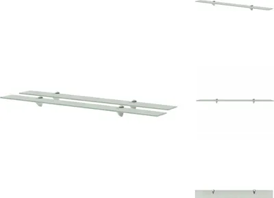 Produktbild von vidaXL Schwebende Regale 2 Stk. Glas 100x10 cm 8 mm -  Wandregale