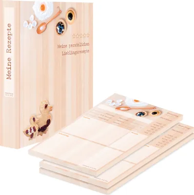 Produktbild von PRICARO Rezeptordner mit Rezeptblock "Backen", A4