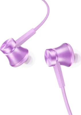 Produktbild von Original Headset für Xiaomi Mi 9T Pro HSEJ02JY in lila Kopfhörer Ohrhörer in-ear earphone Head-Set 3,5mm Stecker + gratis Emiro® Reinigungspad