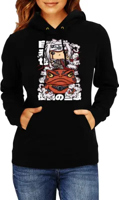 Produktbild von Damen Kapuzenpullover Japan Manga Anime Comics Naruto Jiraya 01, Lady 2XL / Schwarz