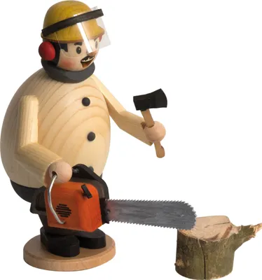 Obrázek produktu pro Kouřící muž Max s motorovou pilou výška = 16,5 cm NOVINKA