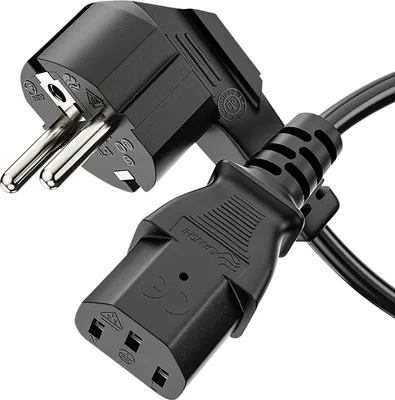 Immagine prodotto di Connettore di sicurezza per cavo di rete SONERO, X-SKW-C13G-050B, 90°, nero, 5m