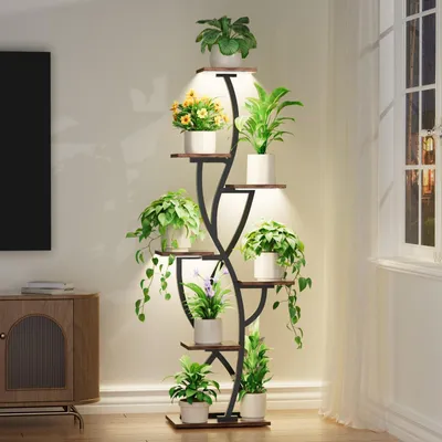 Productafbeelding van Plantenrek met groeilamp - 7 niveaus - 147 cm