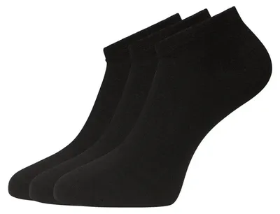 Produktbild von Bamboo Basics Sneaker Socken Dani - Black - 3-Pack, Farbe:Black, Größe:41-46