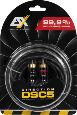 Produktbild von ESX DSC5, 5 m, 2 x RCA, 2 x RCA, Männlich, Männlich, Gerade