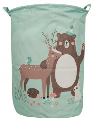 Obrázok produktu pre Zelený kôš na hračky a bielizeň FOREST