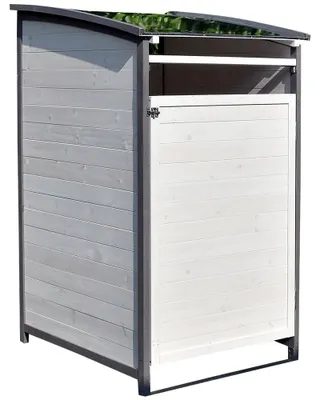 Obrázek produktu pro Kryt odpadkového koše šedý jednoduchý box 2x 120L nebo 240L zahradní box zinková střecha