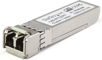 Produktbild von StarTech.com SFP10GLREMST Transceiver Modul (SFP+ Module, 10GBase-LR Dell EMC kompatibel, Glasfaser, 1310 nm,1310 nm, LC Single Mode mit DDM)