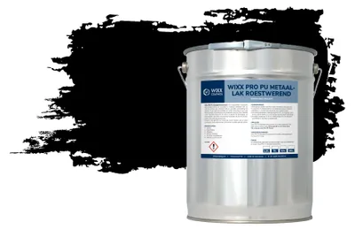 Productafbeelding van Wixx PRO PolyurethanMetaallak Roestwerend - RAL 9005 | Gitzwart - 2,5L