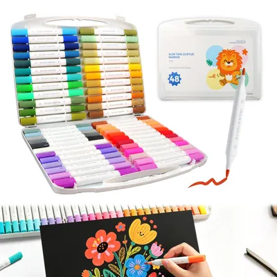 Produktbild von Porzellanstift-Set mit 48 Farben für Keramik und Glas