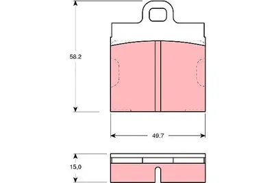 Produktbild von Trw Bremsbelagsatz, Scheibenbremse Vorderachse GDB103