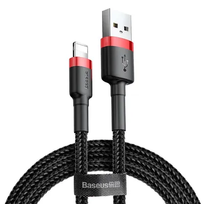 Zdjęcie produktu dla Kabel Baseus Cafule USB-A - Lightning 2,0 m 1,5 A czarny