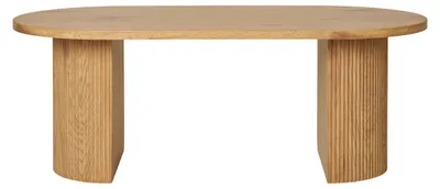 Obrázek produktu pro Konferenční stolek z řady Boavista v přírodním provedení s dvojitou válcovou nohou, rozměry 120 × 60 cm