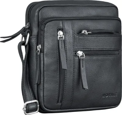 Produktbild von ROYALZ "Indianapolis" Vintage Leder Umhängetasche Herren Klein Ledertasche Männer Tasche Schultertasche Echtleder Männerhandtasche zum Umhängen Herrentasche Büffel-Leder