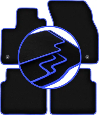Image de Tapis de sol CARLUX-BLUE pour : Ford Focus MK4 berline, break, Turnier, Turnier Active (2018-)