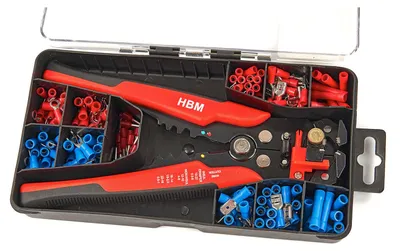 Immagine prodotto di Set pinza crimpatrice manuale 4 in 1 ,kit pinza pressatrice per terminali elettrici, pinza per connettore auto, spelafili per cavo rete, strumento crimpatura connettori e coperture di protezione 0.5 - 6.0 mm, 199 pezzi