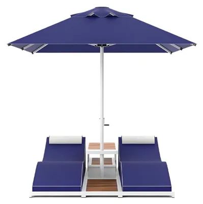 Produktbild von Stilvoller Liegestuhl Designer Metallrahmen Exklusive Gartenliege