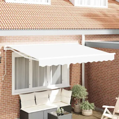 Immagine prodotto di Maison Exclusive - Telaio per tenda da sole bianco 350 x 200 cm in poliestere con rivestimento in PU