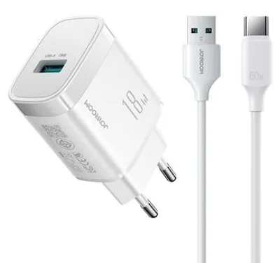 Image de Chargeur Joyroom 18 W avec câble USB-C 3 A, 1 m