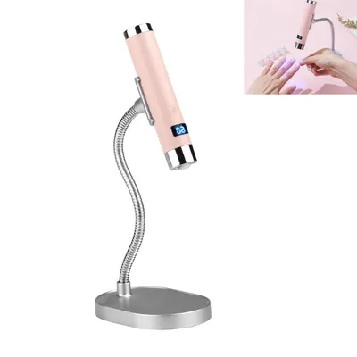 Produktbild von Mini UV-Nagellampe – wiederaufladbare Hand-LED-UV-Lampe mit Ständer, schnelles Aushärten, Sensorfunktion, ideal für Heim- und Profi-Nagelstudio (Pink)
