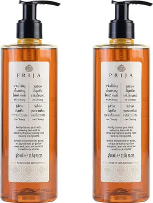 Produktbild von PRIJA Ginseng Flüssigseife 2x380ml – Vitalisierend & Vegan – Getestet