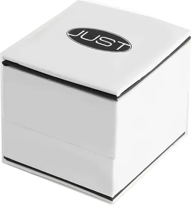 Produktbild von Just Ringbox, weiß, schwarzes Inlett, 5,2 cm x 4,5 cm x 4,6 cm