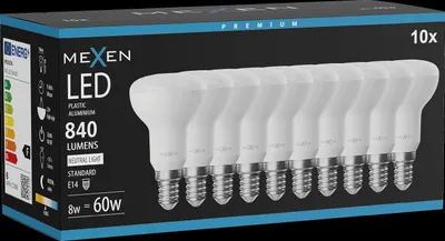 Produktbild von Mexen Nova 10x LED-Lampe E14, R50, 8W, Neutral - 4000K, 840 lm - L103-E14-0840-01x10