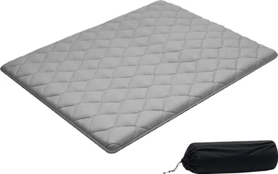Obrázek produktu pro VEVOR japonská futonová matrace (2032 x 1524 x 63,5 mm), skládací tatami (velikost Queen), podlahová matrace s úložnou kapsou a montážním příslušenstvím, 9vrstvá spací podložka pro meditaci a jógu, šedá barva