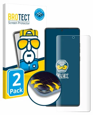 Product packaging and a smartphone screen protector.