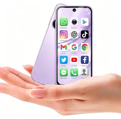 Image de Mini-smartphone, écran de 3,88 pouces, double SIM, système d'exploitation Android 12, reconnaissance faciale pour l'utilisation