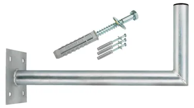 Produktbild von PremiumX 50-55cm Wandhalterung Stahl verzinkt SAT Antenne Fischer Schraubensatz