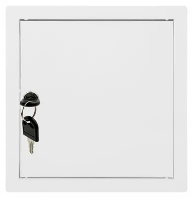 Produktbild von Mimet Revisionstür weiß 20x20 Metall mit Schlüssel