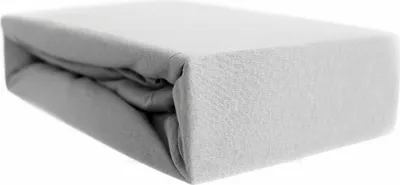 Produktbild von Jersey Spannbettlaken 100% Baumwolle 180-200x200 cm + 25 cm Rundumgummizug Grau