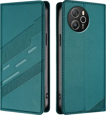 Image de Etui pour Blackview Shark 8, étui portefeuille en cuirPolyuréthaneavec fente pour cartes et fonction stand Grün
