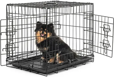 Immagine prodotto di Trasportino per cani in metallo, taglia M, dimensioni 61x44x51 cm