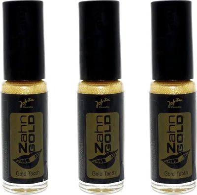 Produktbild von 3Stück Flaschen Zahngold / Karneval Halloween Fasching Party Schminke Make Up 3x5ml