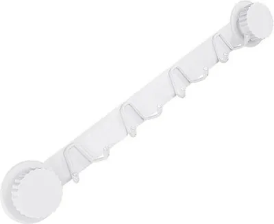 Immagine prodotto di INF Gancio a Ventosa Doppio con 8 Ganci in Acciaio Inox per Cucina e Bagno Bianco