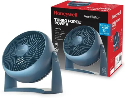 Produktbild von Honeywell HT900NE4, Haushalts-Lamellenlüfter, Blau, Flur, Tisch, 50 dB, 90°, 1,83 m