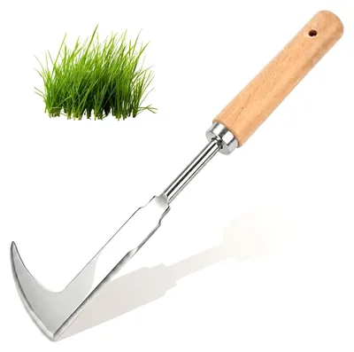 Produktbild von Unkrautstecher mit Holzgriff und Edelstahlklinge