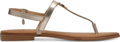 Produktbild von s.Oliver Damen Sandale Leder Zehentrenner Riemchen Sling 5-28105-44, Größe:38 EU, Farbe:Gold